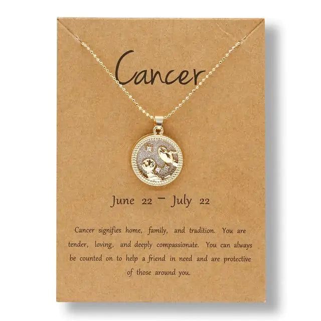 Gold Zodiac Sign Necklace