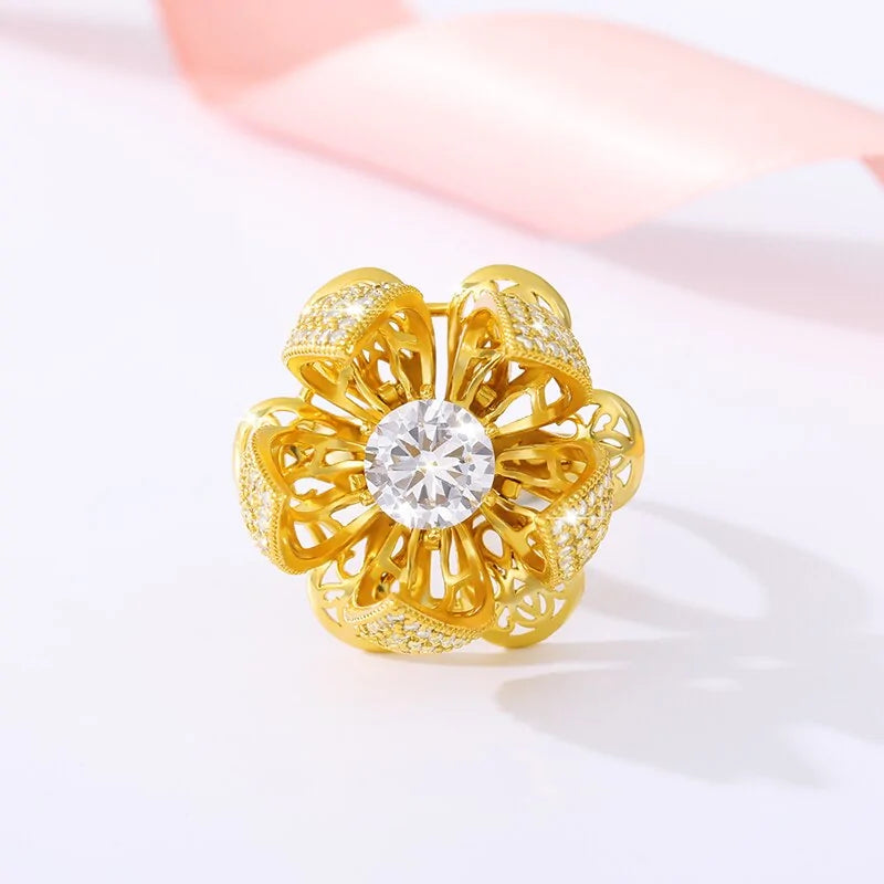 Gold Flower Bud Ring