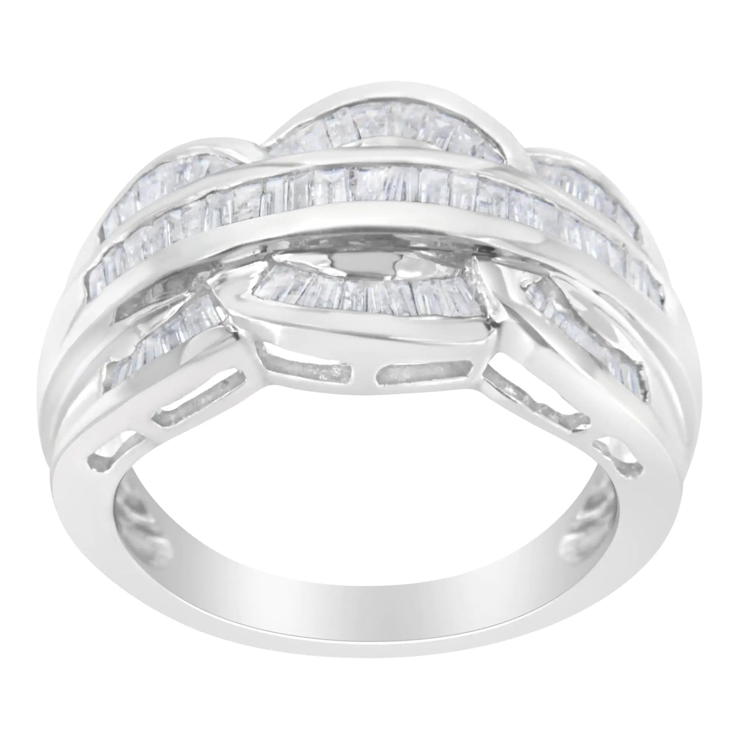 14KT White Gold Diamond Cocktail Band Ring (1 1/2 cttw, H-I Color, I1-I2 Clarity)