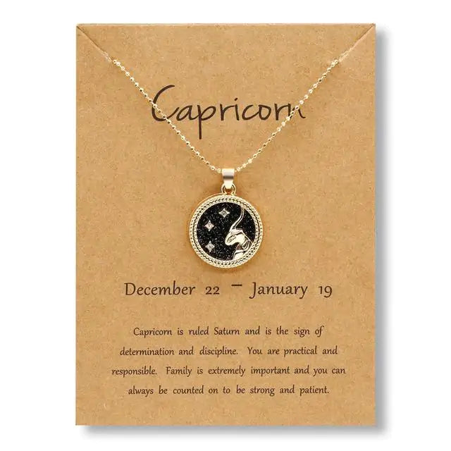 Gold Zodiac Sign Necklace