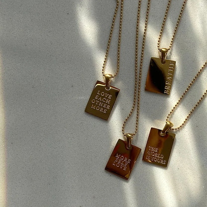 Word Pendant Necklace