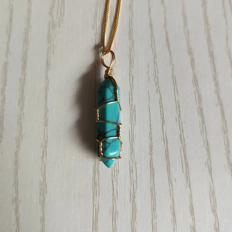 Natural Stone Pendant Necklace