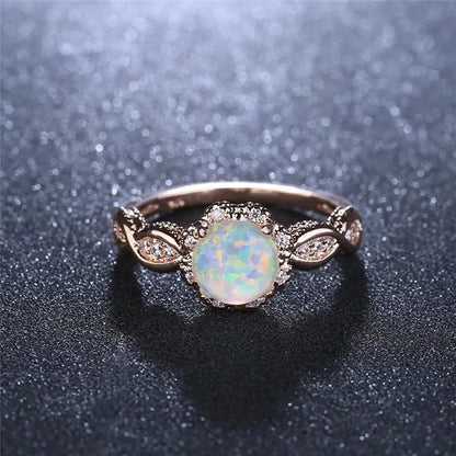 Rainbow Opal Ring