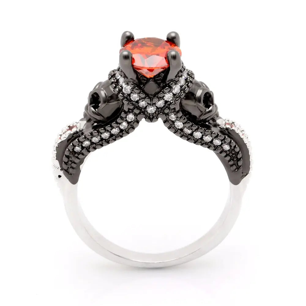 Ghost Evil Skull Skeleton Ring