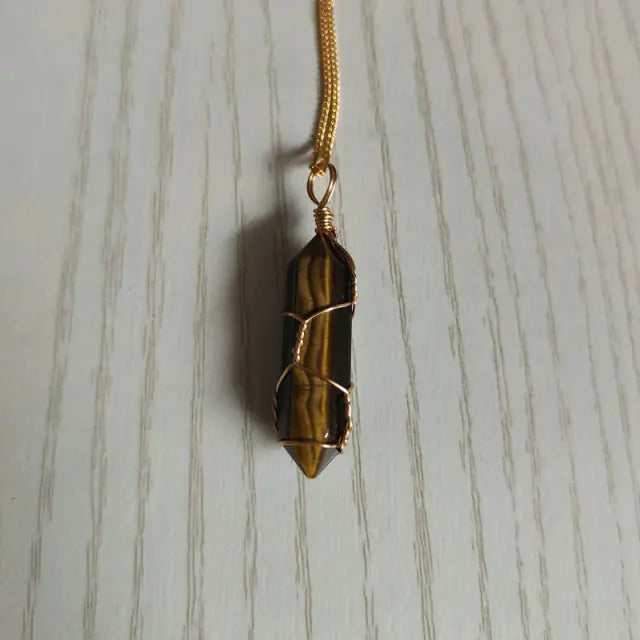 Natural Stone Pendant Necklace