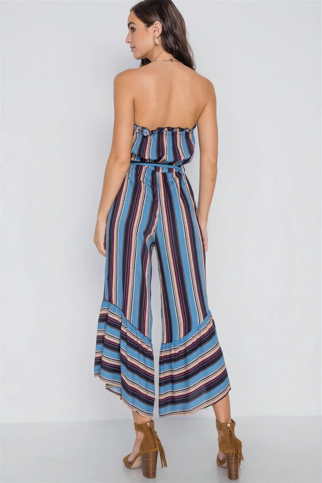 Stripe Jumpsuit -Blue