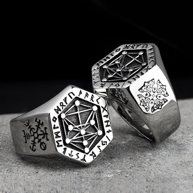 Nordic Viking Rune Stainless Steel Ring