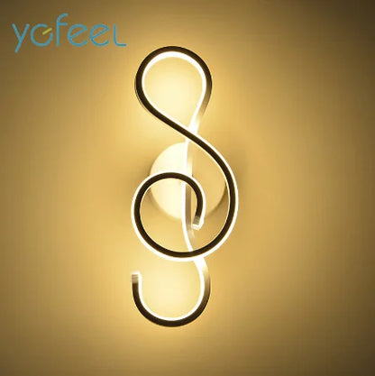 Treble Clef Wall Lamp