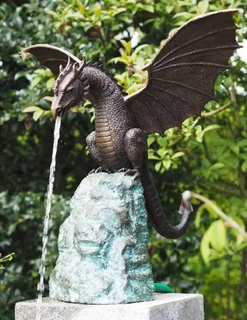 Bronze Fire-breathing Fountain Dragon Sculpture