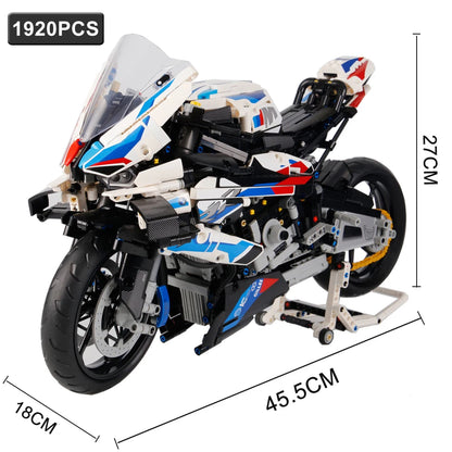 1920-Piece Technical Motorcycle Building Blocks Set