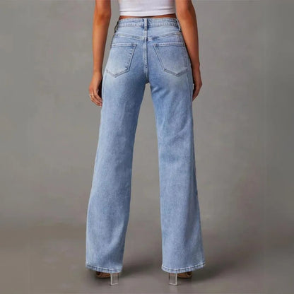 Essential Blue Straight-Cut Jeans