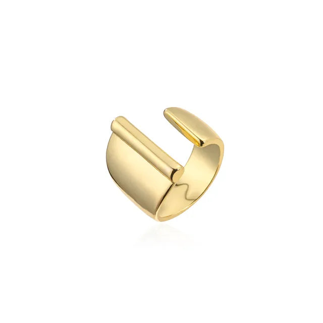 Adjustable Gold Alphabet Ring For Women