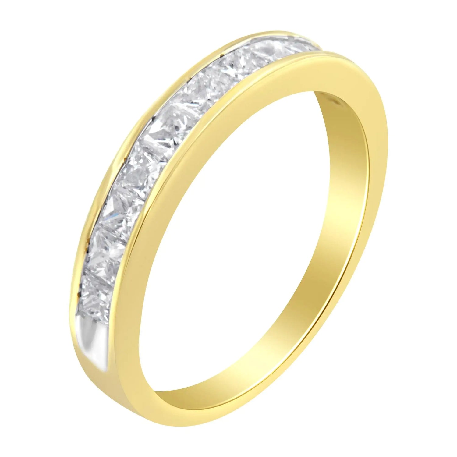 14KT Yellow Gold Diamond Channel Band Ring (1 cttw, H-I Color, SI2-I1 Clarity)