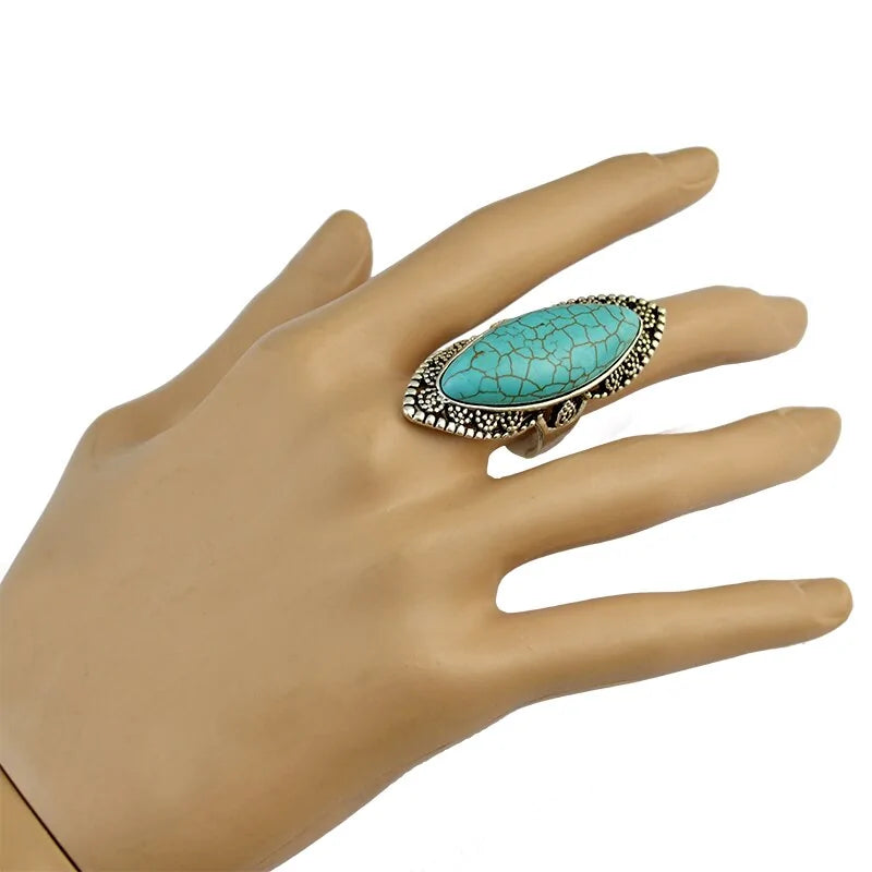 Bohemian Vintage Big Stone Ring