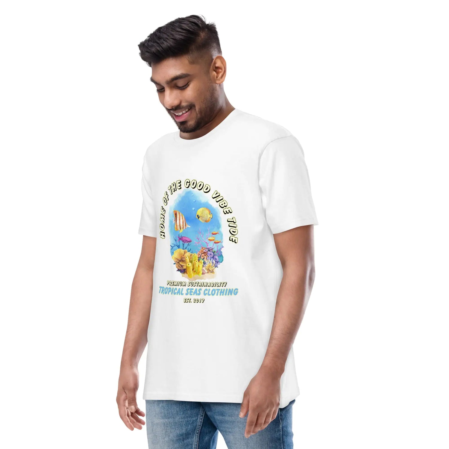 Men’s Premium Heavyweight Watercolor Reef tee