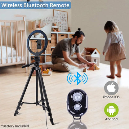 LED Selfie Ring Light Lamp Tripod Holder