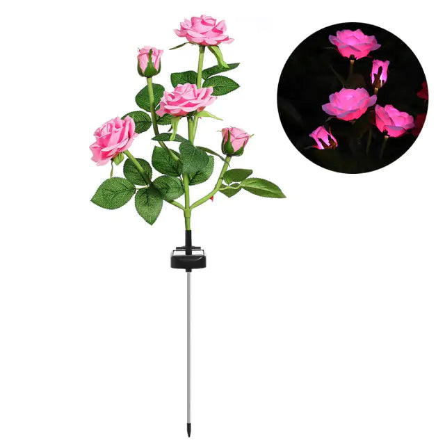 LED Solar Flower Lamp