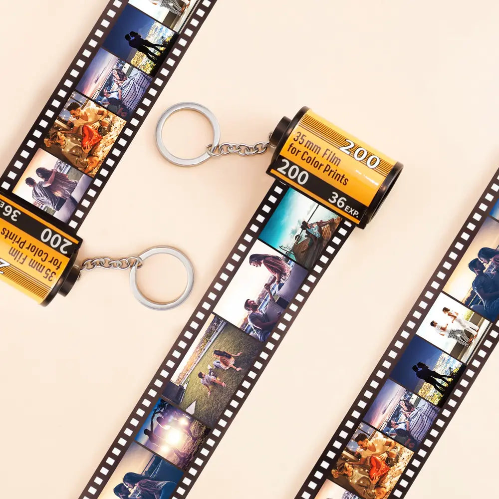 Photo Text Album Cover Commemorative Keychain