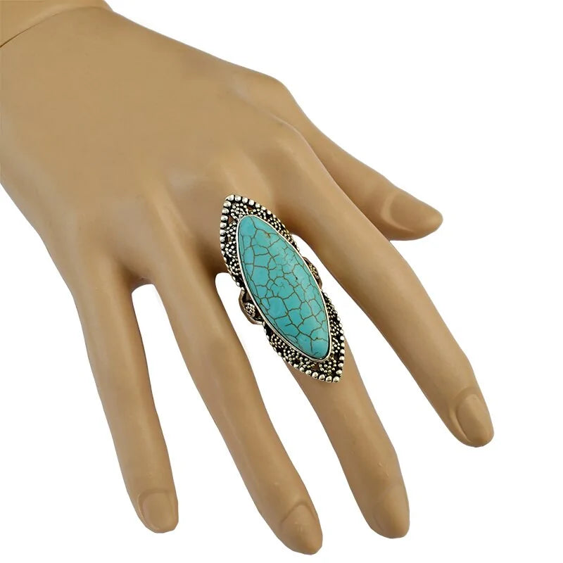 Bohemian Vintage Big Stone Ring